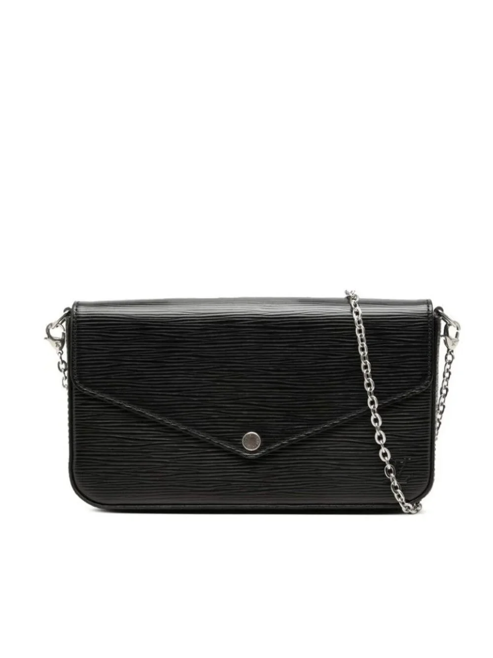 Louis Vuitton Epi Pochette Felicie Chain Wallet Shoulder Bag Black Leather